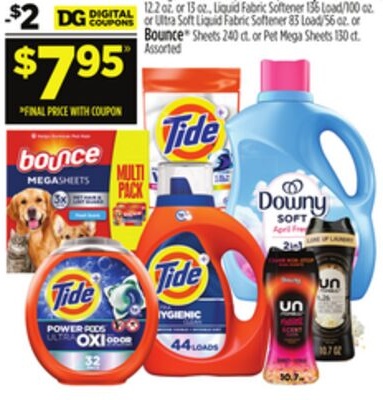 Tide®, Downy®, Bounce®