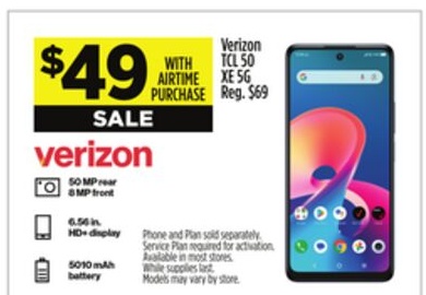 TCL Verizon 50 XE 5G