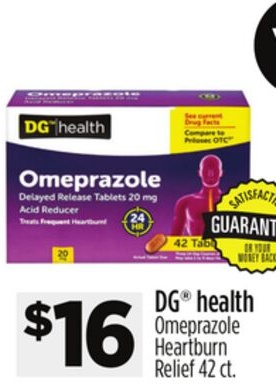 DG® health Omeprazole Heartburn Relief