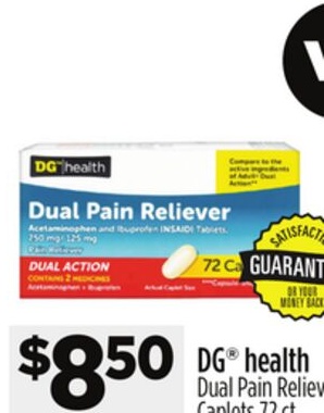 DG® health Dual Pain Reliever Caplets