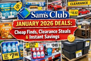 Sam’s Club January 2026 Deals: Cheap Finds, Clearance Steals & Instant Savings