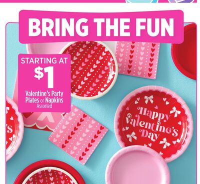 Valentine's Party Plates or Napkins