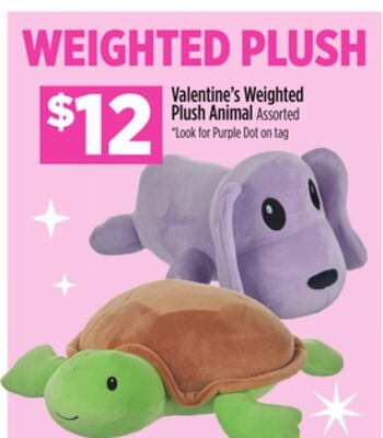 Valentine's Weighted Plush Animal