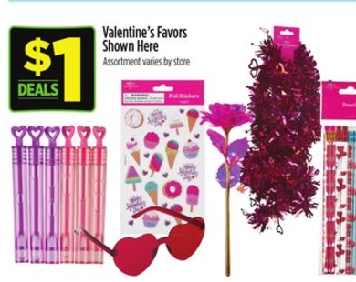 Valentine's Favors Shown Valentine's Accessories