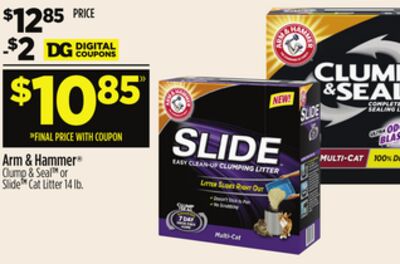 Arm & Hammer® Clump & Seal TM or Slide TM Cat Litter
