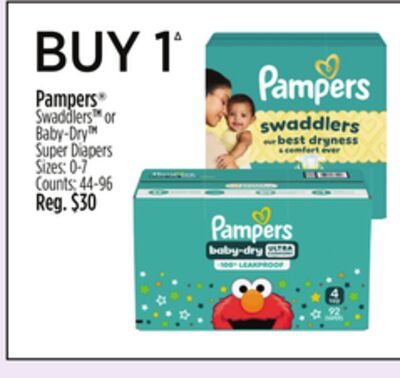 Pampers® Swaddlers Baby-Dry Super Diapers