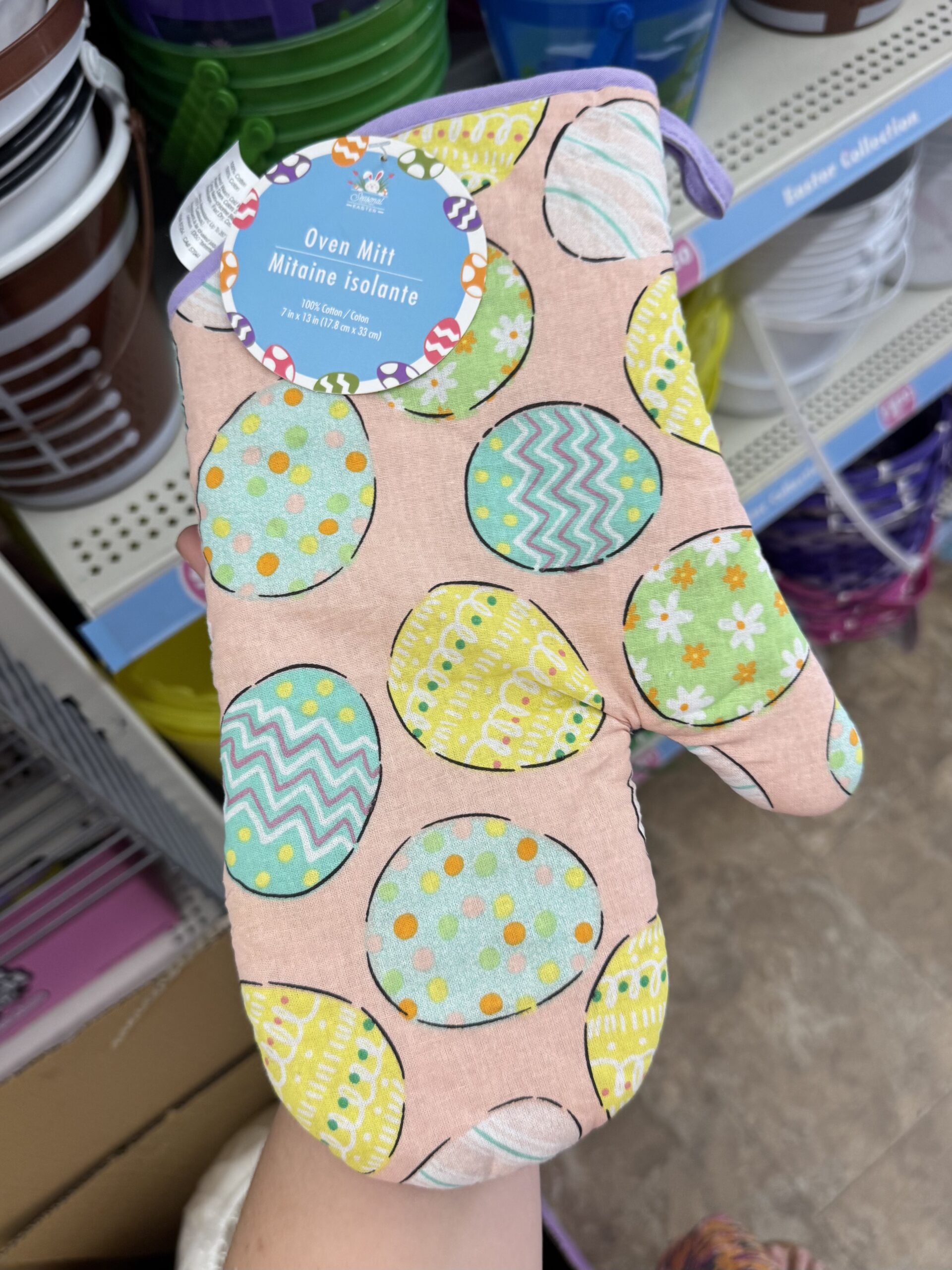 Seasonal Easter Oven Mitt - in store