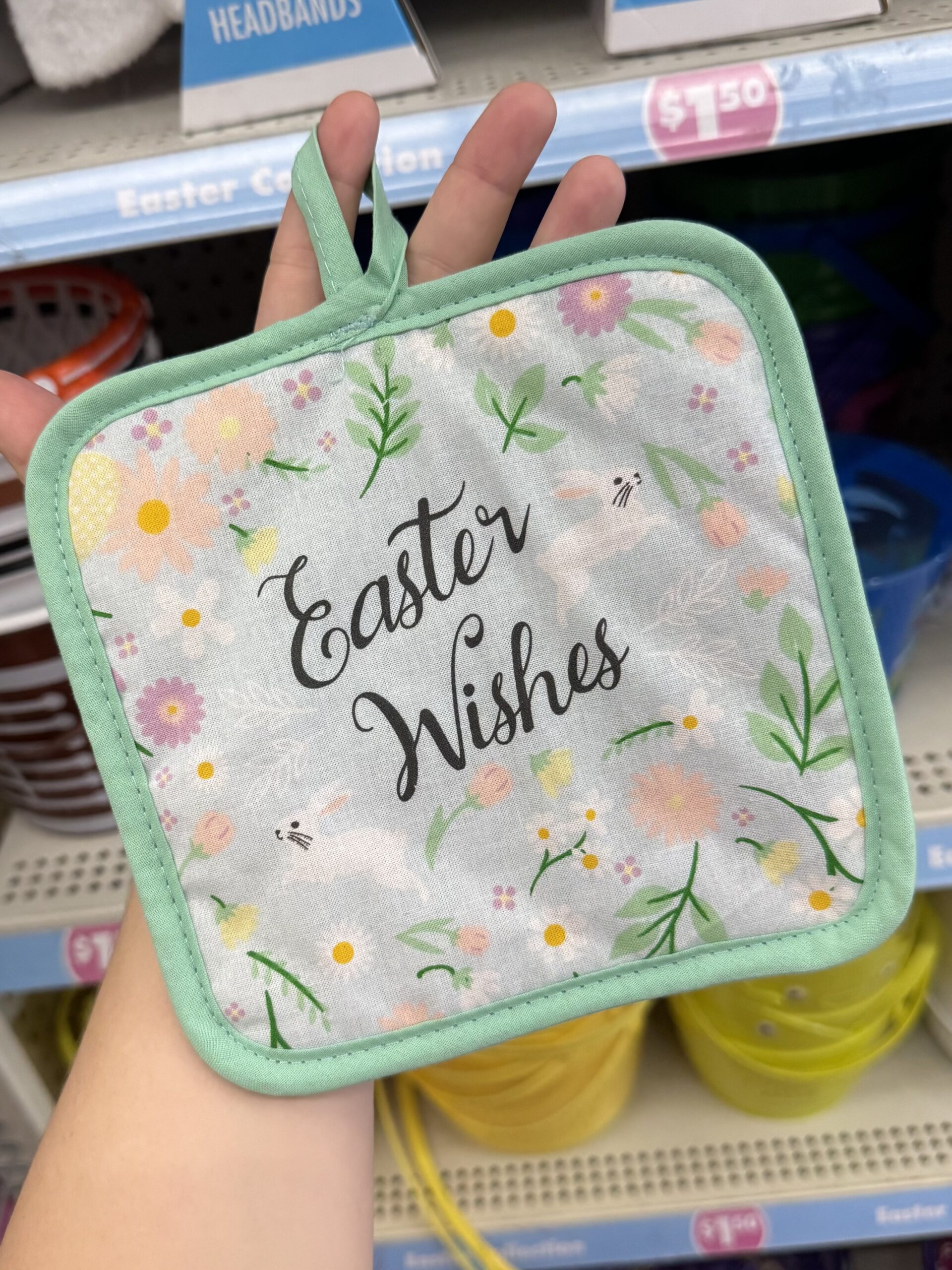 Easter Wishes Pot Holder - in store