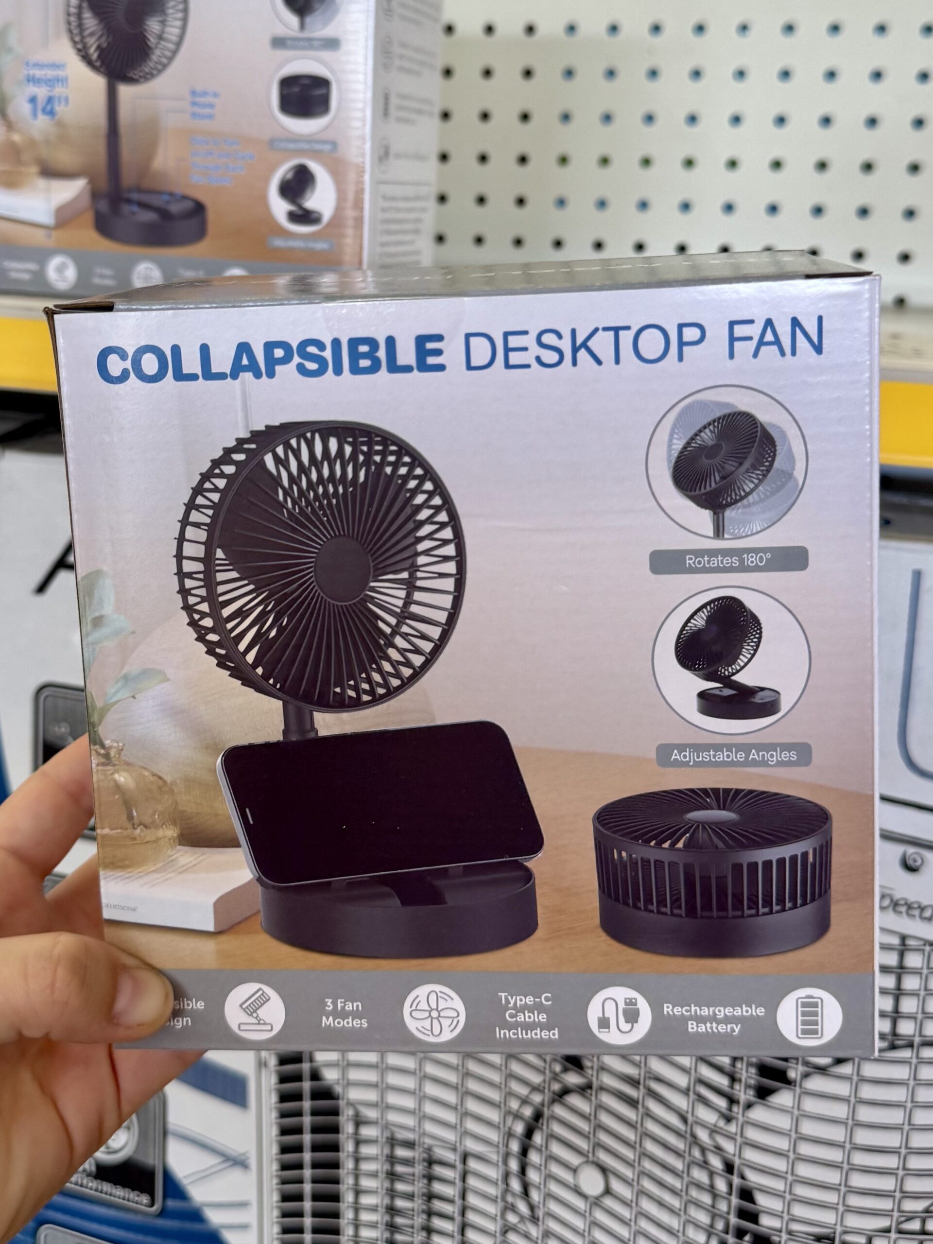 Collapsible Desktop Fan, Assorted Colors, 1-ct. - in store