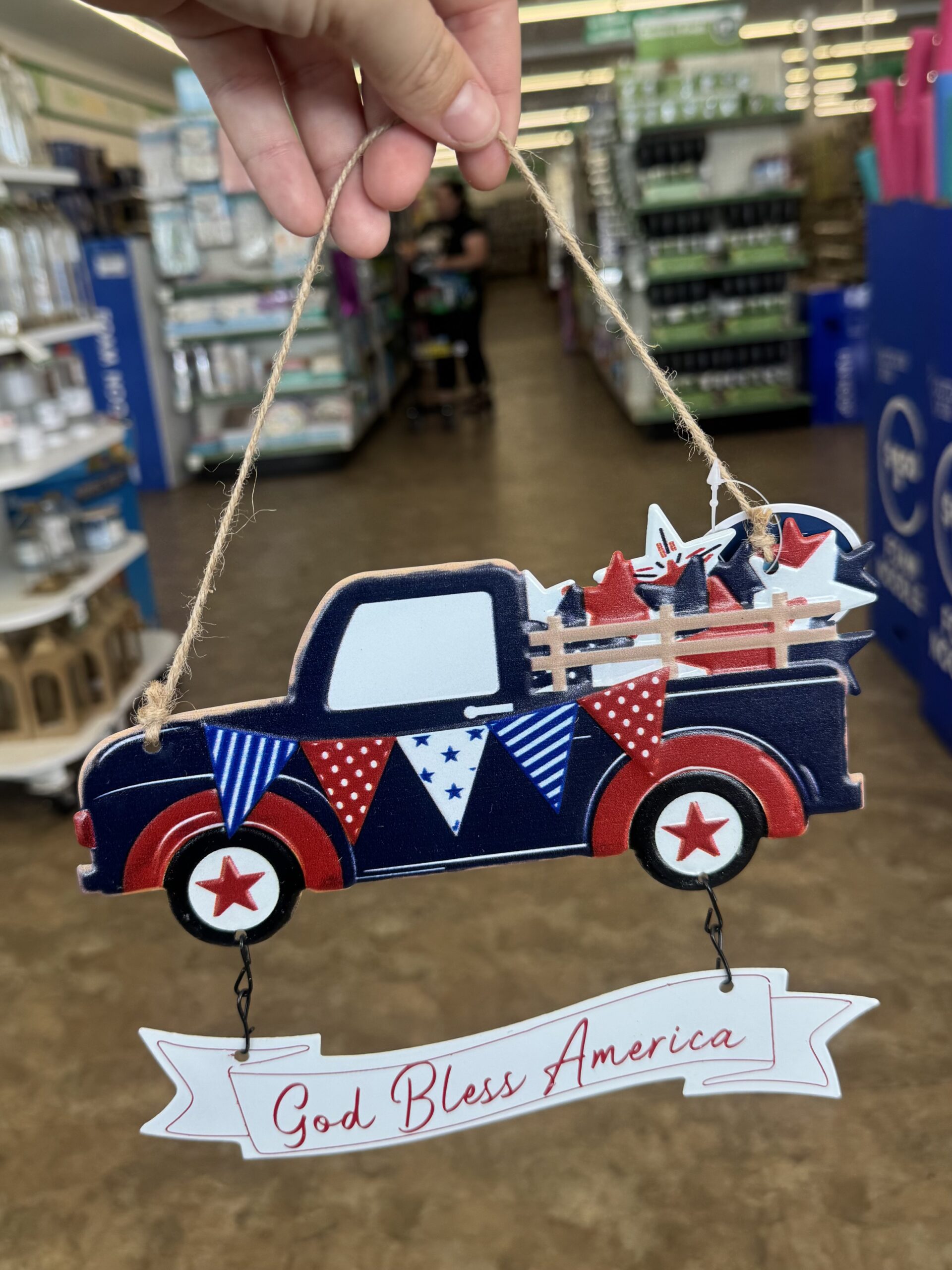 God Bless America Truck Hanging Decor - in store
