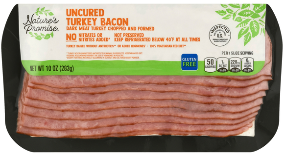 Nature's Promise Uncured Turkey Bacon Sliced