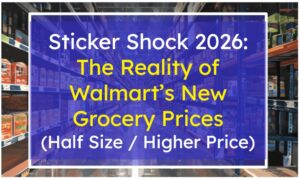Sticker Shock 2026: The Reality of Walmart’s New Grocery Prices (Half Size / Higher Price)