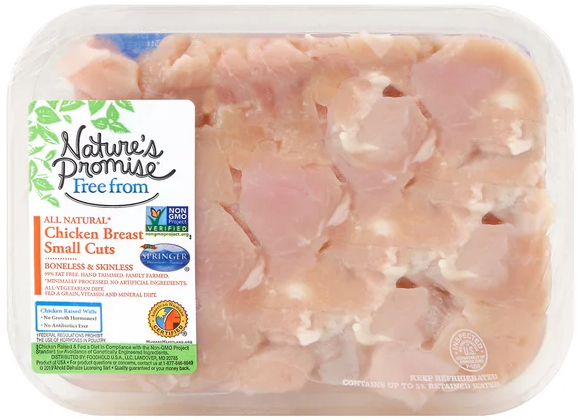 Nature's Promise Boneless Skinless Chicken Breast Small Cuts Fresh