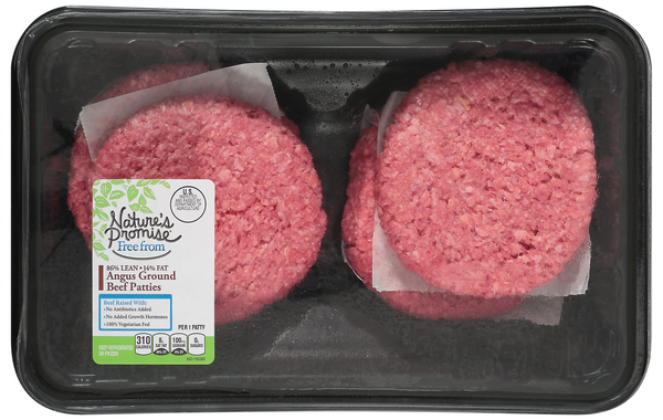 Nature's Promise 86% Lean 14% Fat Angus Ground Beef Patties - 4 ct Fresh