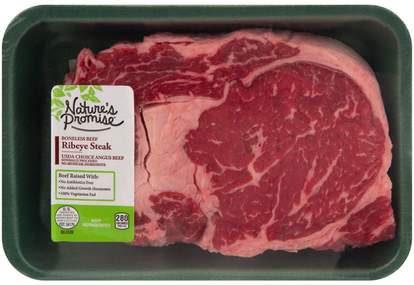 Nature's Promise Choice Boneless Angus Beef Ribeye Steak Fresh