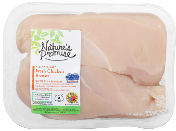 Nature's Promise Natural Boneless Skinless Chicken Breasts Fresh