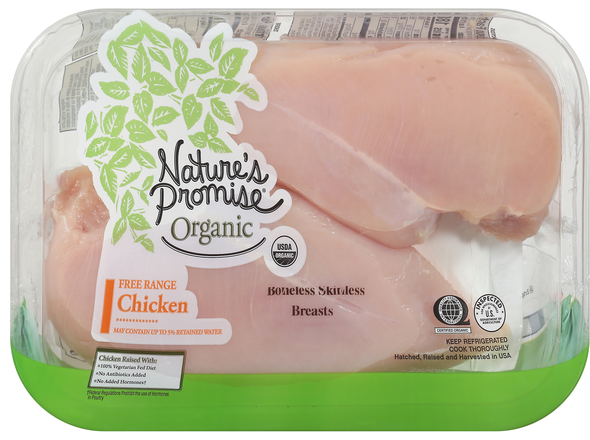 Nature's Promise Organic Boneless Skinless Free Range Chicken Breasts