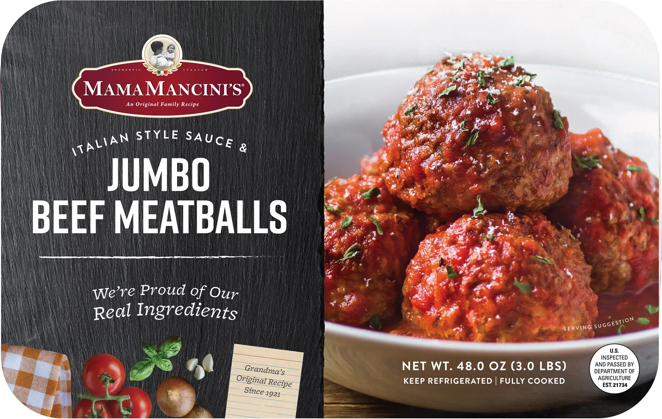 Mama Mancini's Jumbo Beef Meatballs