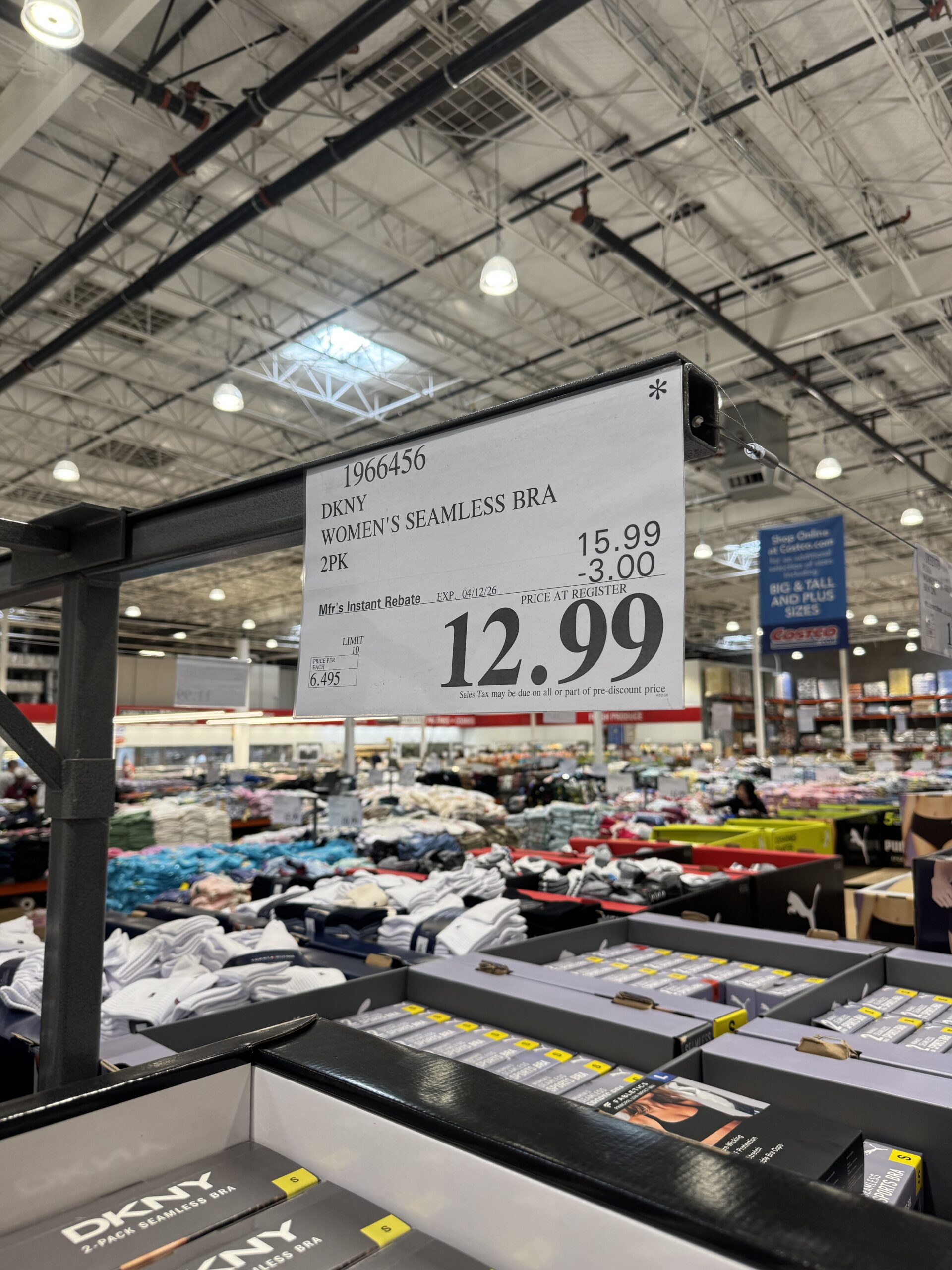 DKNY 2-Pack Seamless Bra - price tag