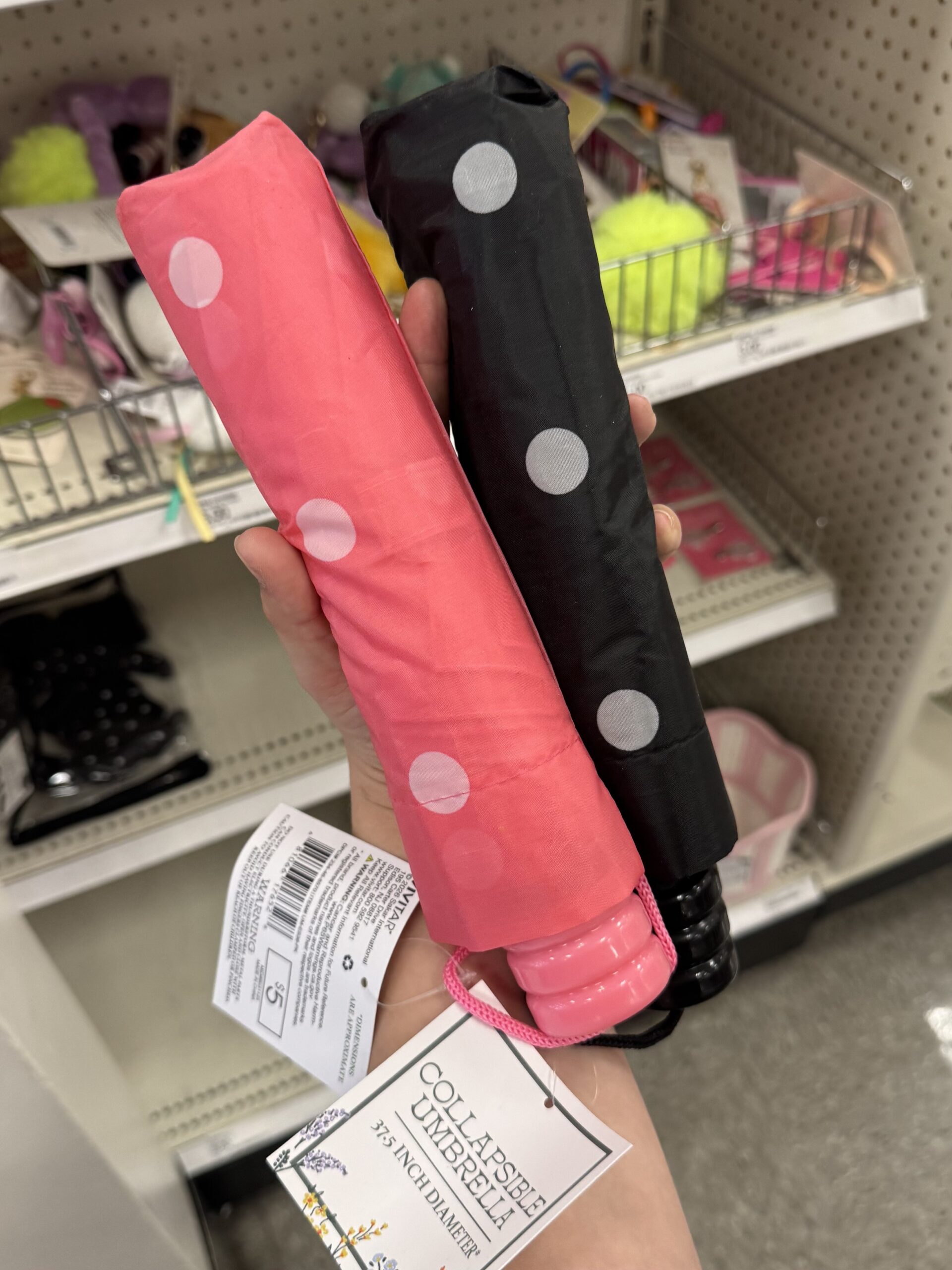Vivitar Collapsible Umbrella Red/Pink Checkered - in store