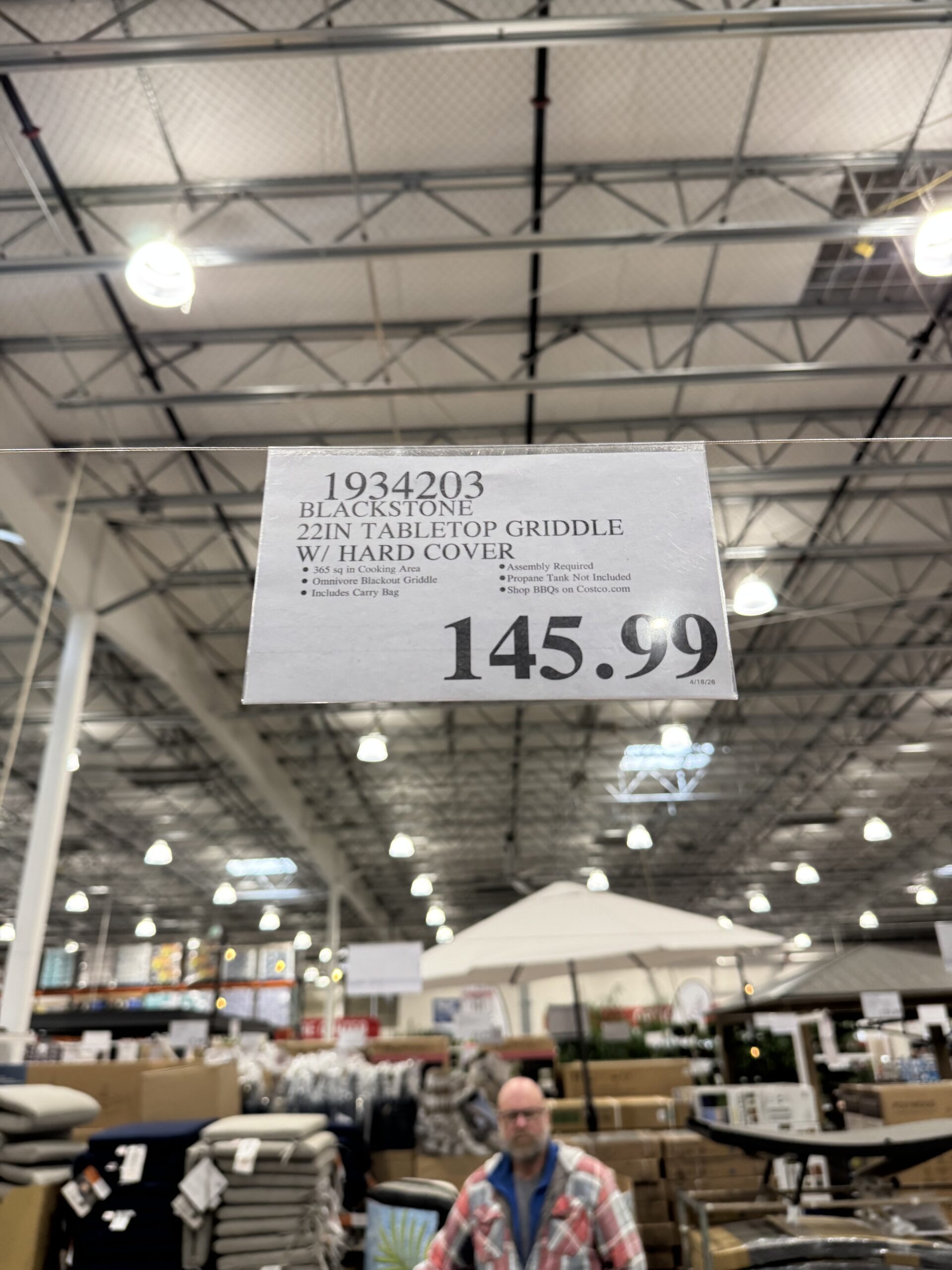 Blackstone 22" Tabletop Griddle with Hard Cover - price tag