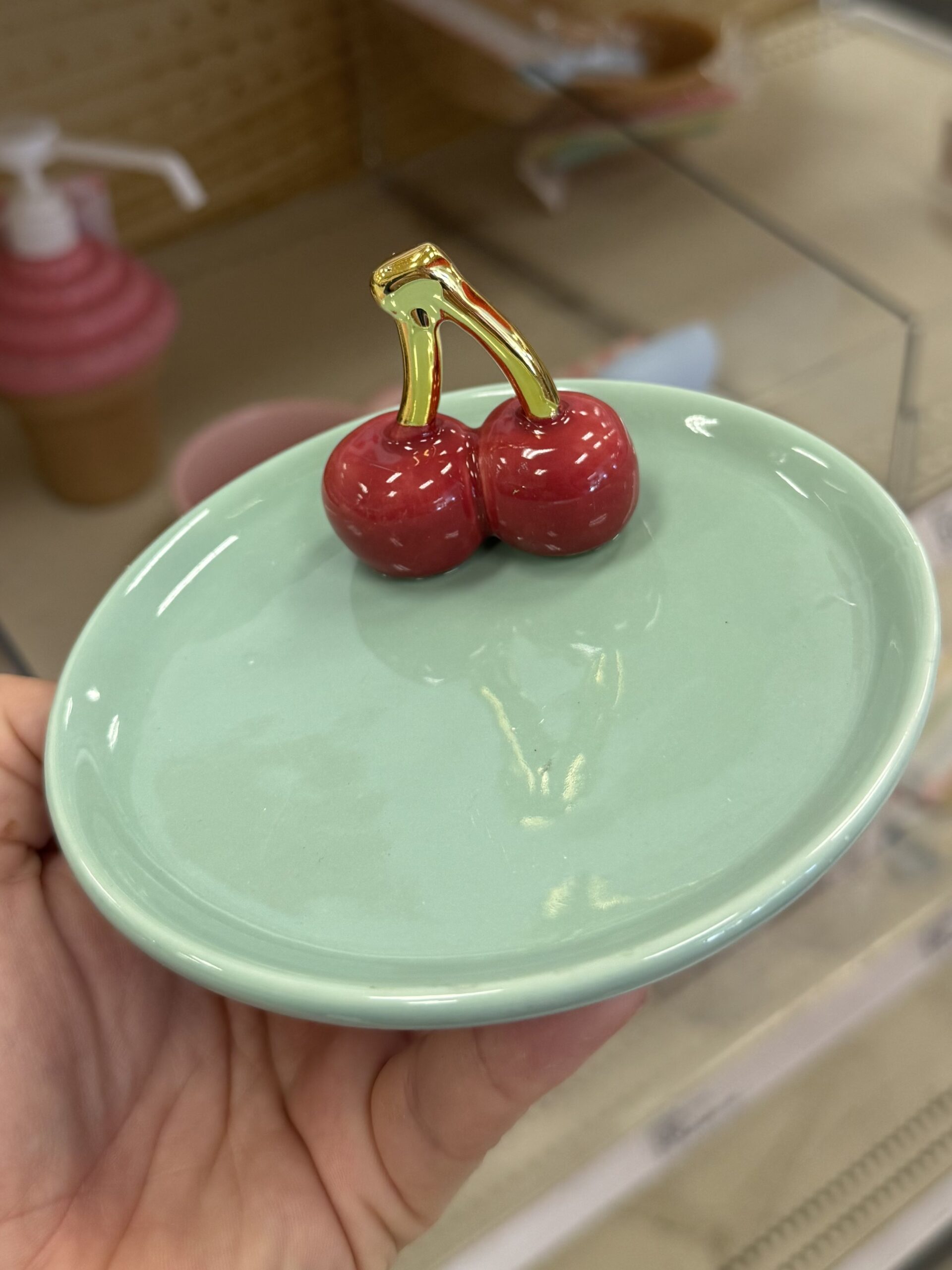 Trinket Dish Cherry - Bullseye's Playground™ - in store