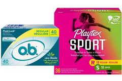 Playtex® Sport®, o.b.® Tampons