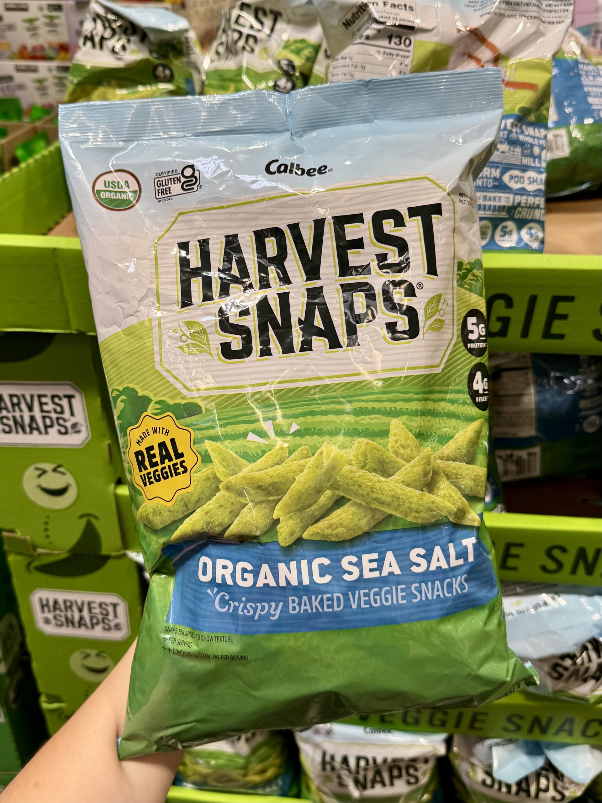 Calbee Harvest Snaps Organic Sea Salt
