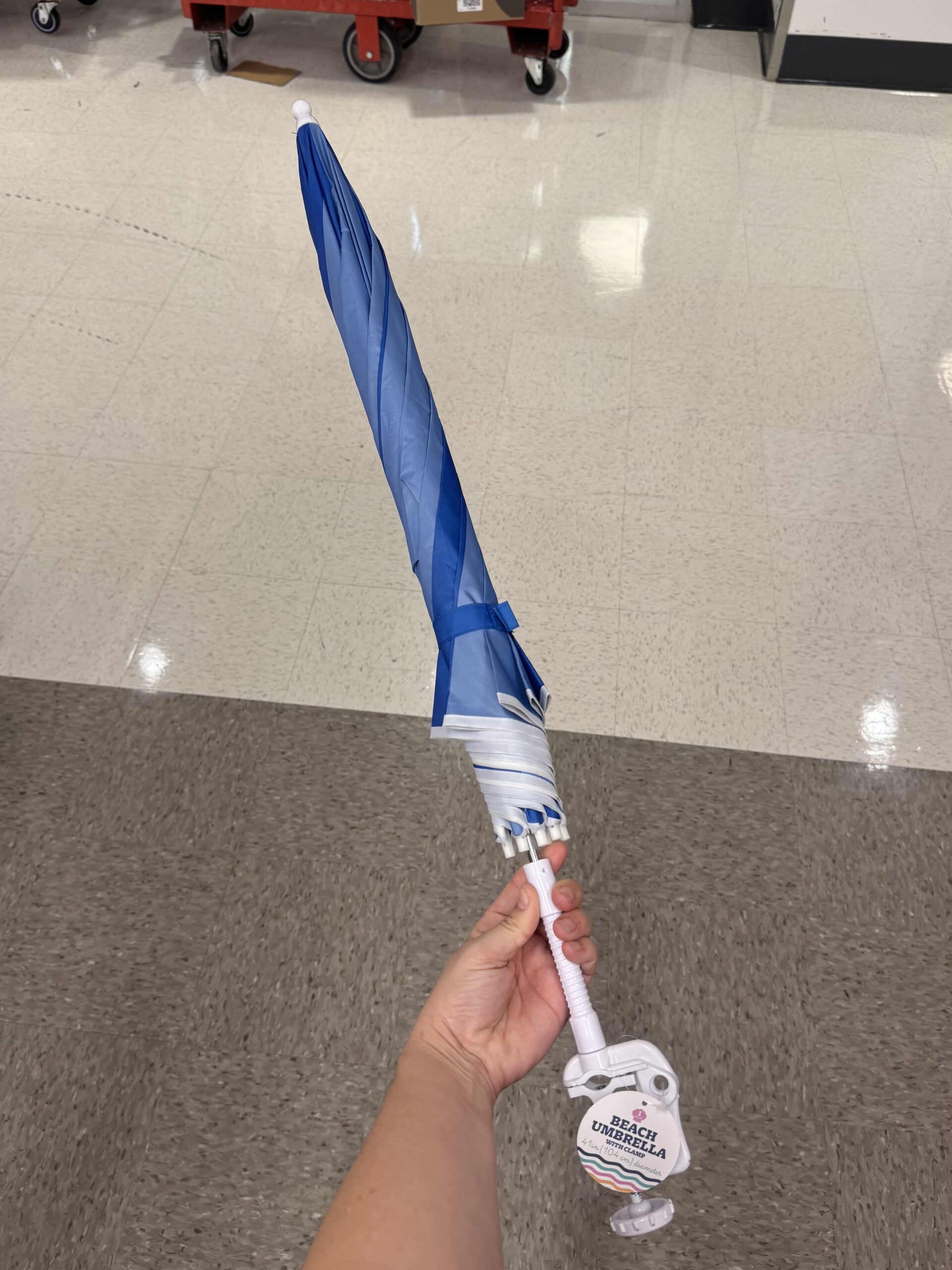 Beach Umbrella with Clamp - in store
