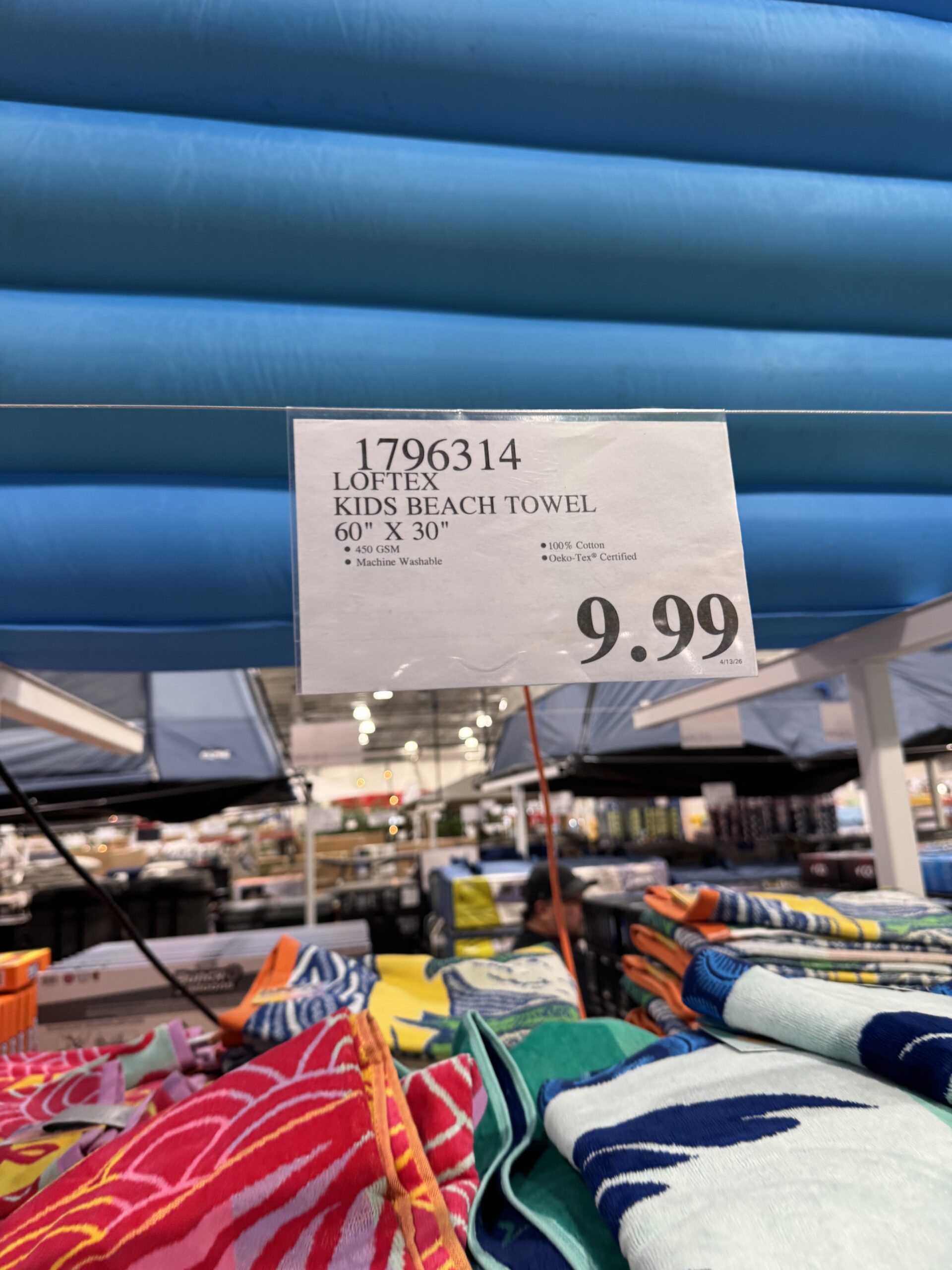 Lofttex Kids Beach Towel - price tag