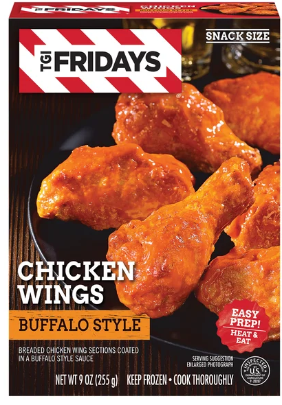 TGI Fridays Buffalo Style Chicken Wings Snack Size Frozen