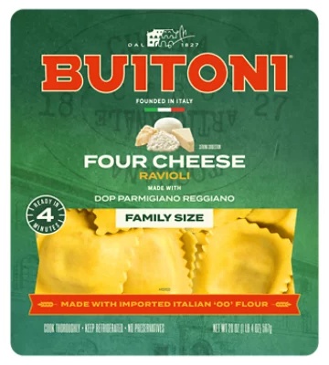 Buitoni Refrigerated Four Cheese Ravioli Pasta Family Size - 20 Oz