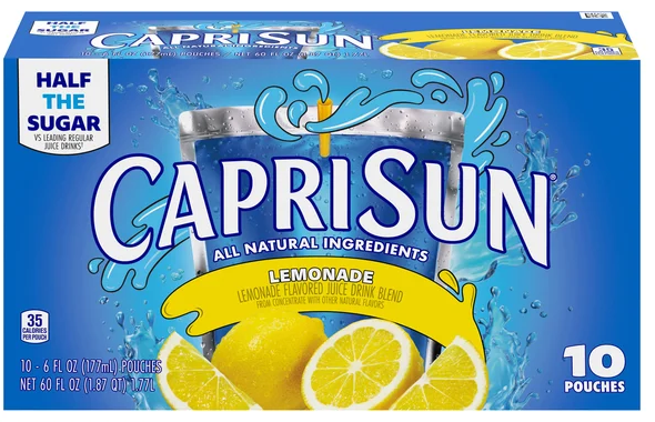 Capri Sun All Natural Lemonade Juice Drink Pouches - 10 pk