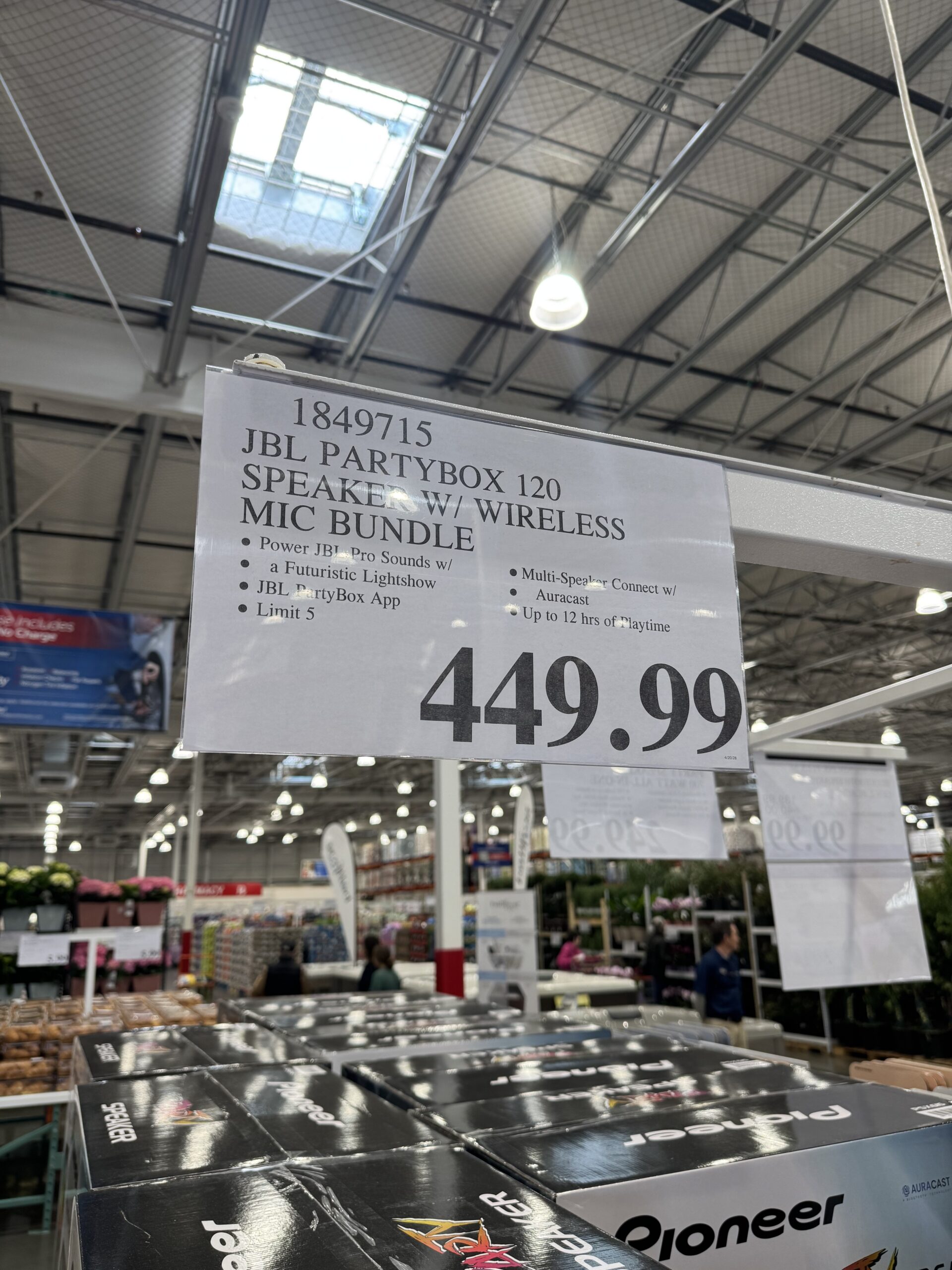 JBL PartyBox Club 120 - price tag