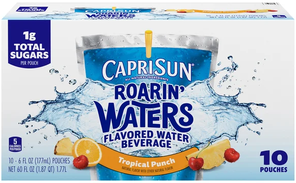 Capri Sun Roarin' Waters Tropical Flavored Beverage Pouches - 10 pk