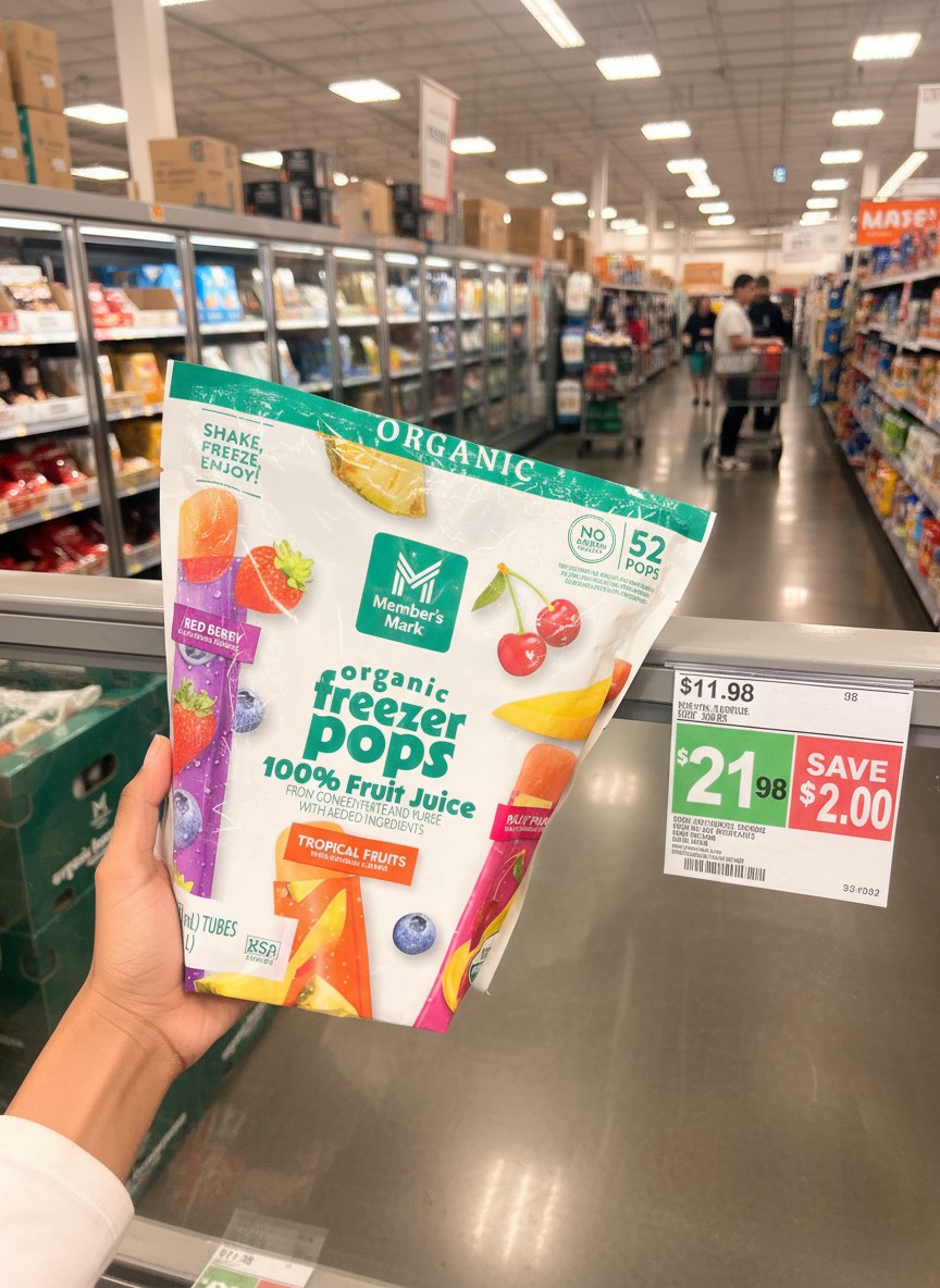 Member's Mark organic freezer pops 100% Fruit Juice