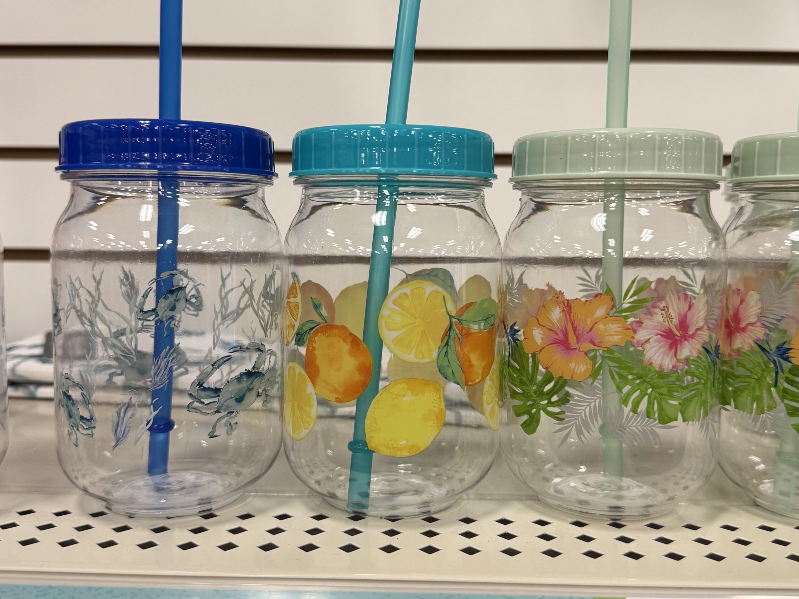 Lemon Jar With Lid And Straw, 1-ct. - in store