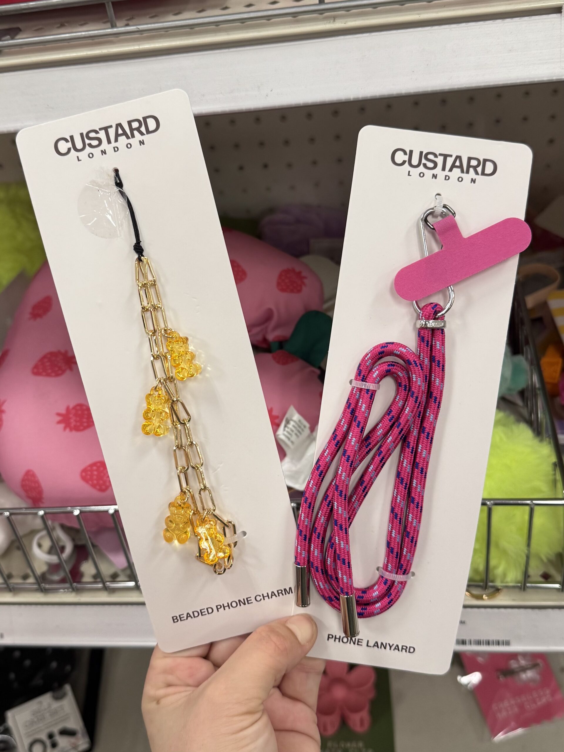 Custard London Beaded Phone Charm - in store