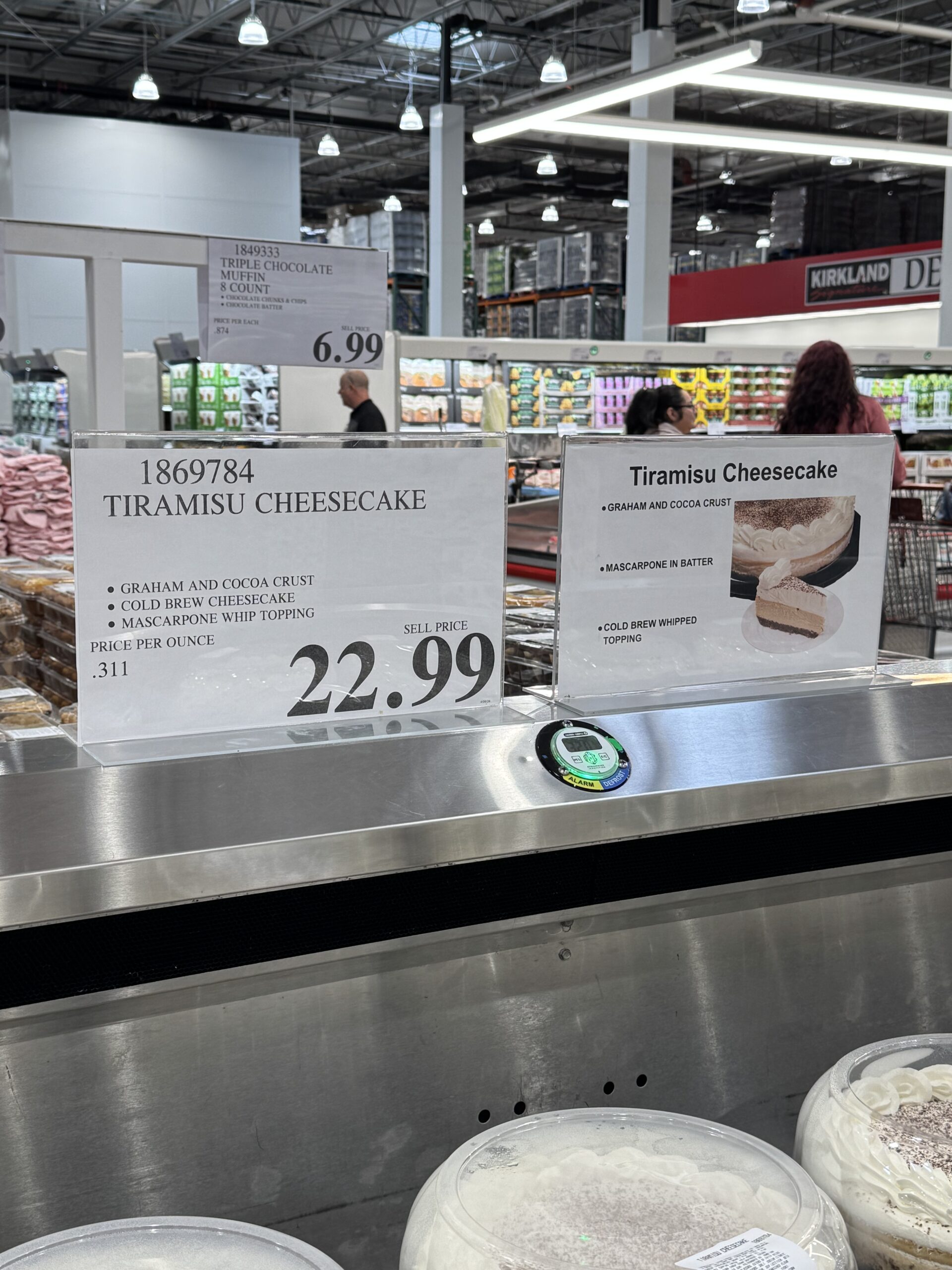 Kirkland Signature Tiramisu Cheesecake - price tag