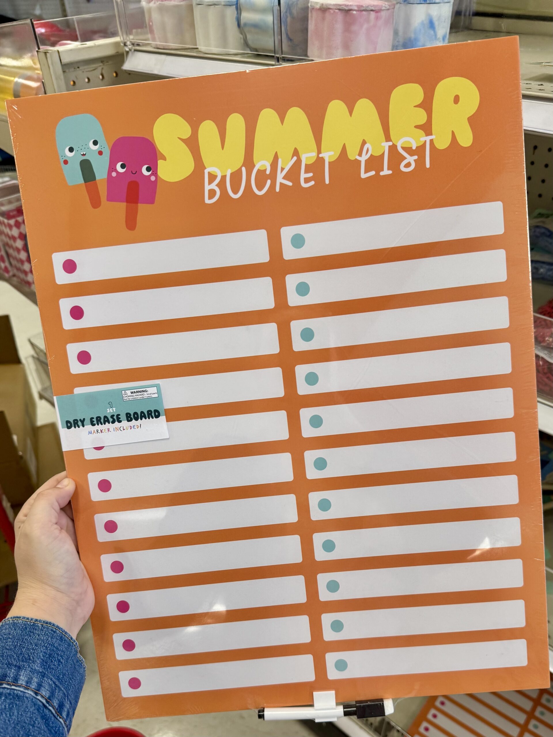 Summer Dry Erase Boards Bucket List - Bullseye's Playground™ - in store