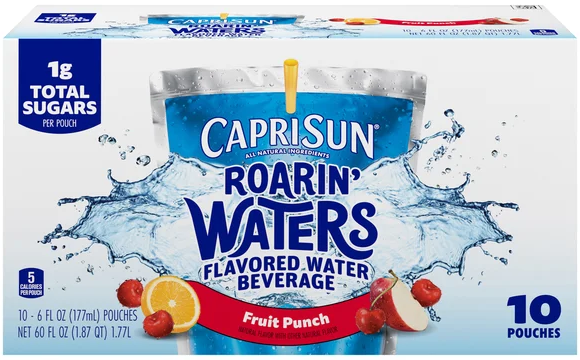 Capri Sun Roarin' Waters Fruit Punch Flavored Beverage Pouches - 10 pk