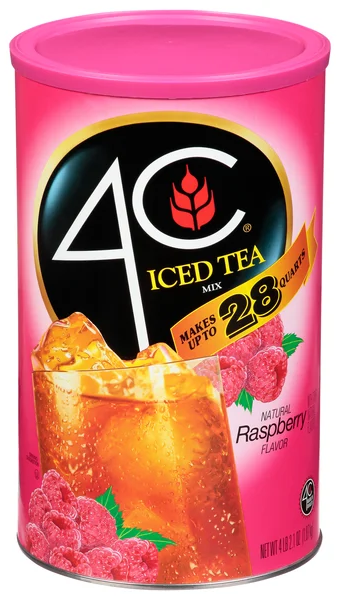 4C Raspberry Flavor Iced Tea Mix