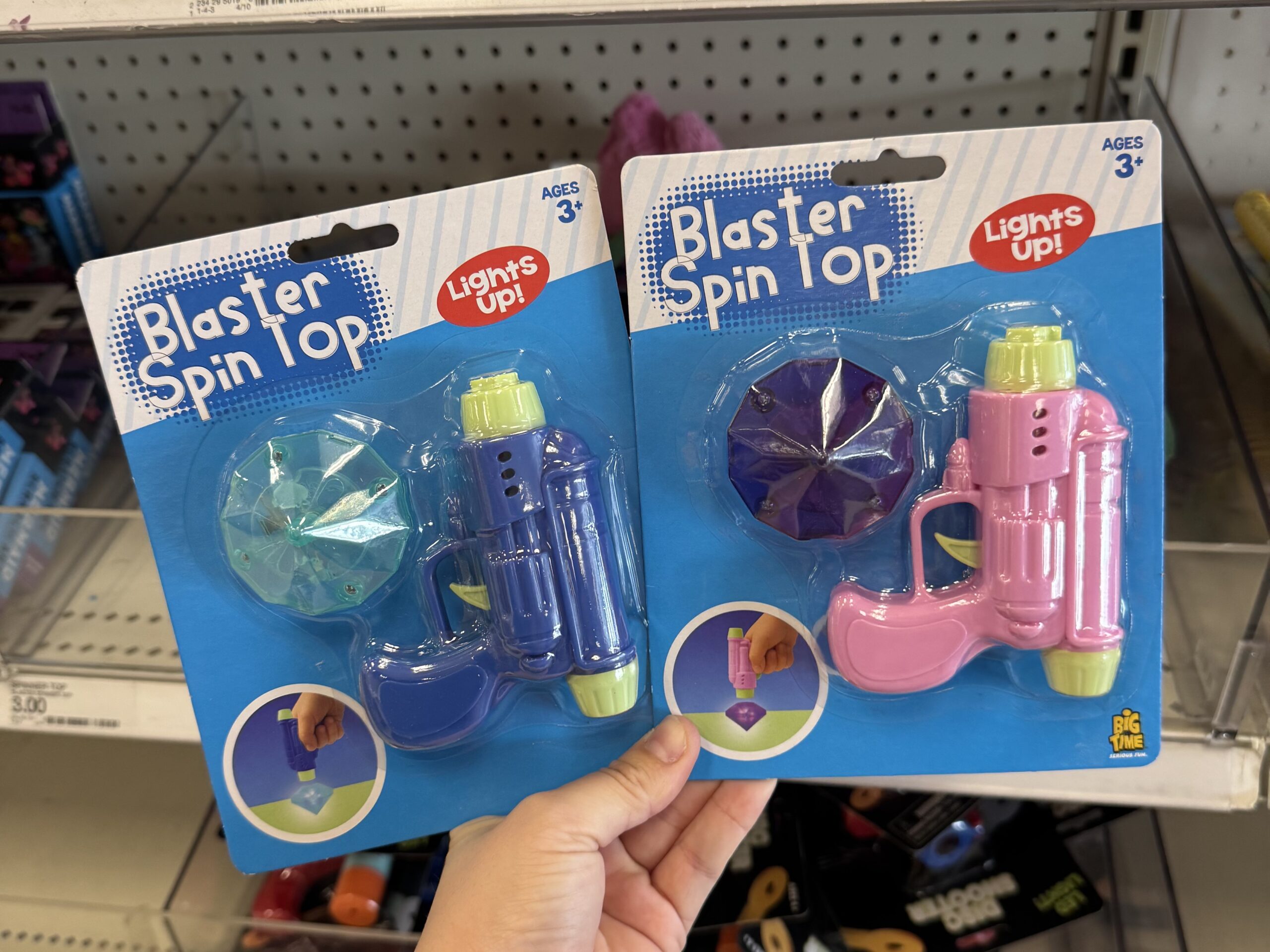 Big Time Toys Blaster Spinner Top Blue - in store
