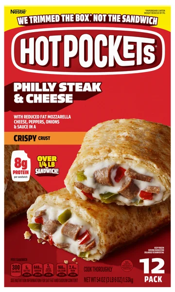 HOT POCKETS Philly Steak & Cheese Seasoned Crust Sandwiches - 12 ct Frozen
