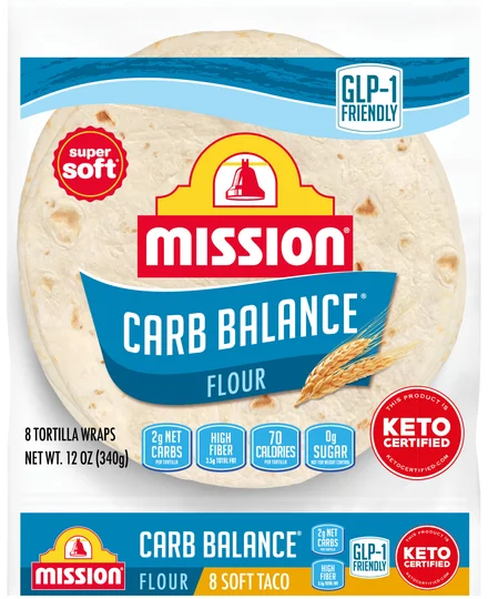 Mission Carb Balance Super Soft Taco Tortillas 8 Inch - 8 ct