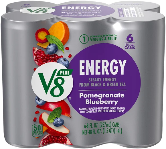 V8 Plus Pomegranate Blueberry Energy Beverage - 6 pk