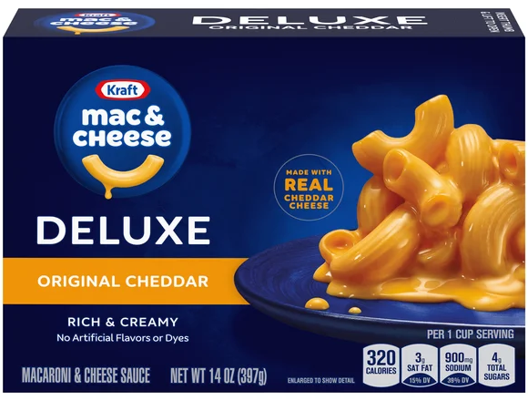 Kraft Deluxe Original Cheddar Mac & Cheese Dinner