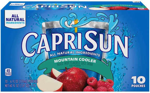 Capri Sun All Natural Mountain Cooler Juice Drink Pouches - 10 pk