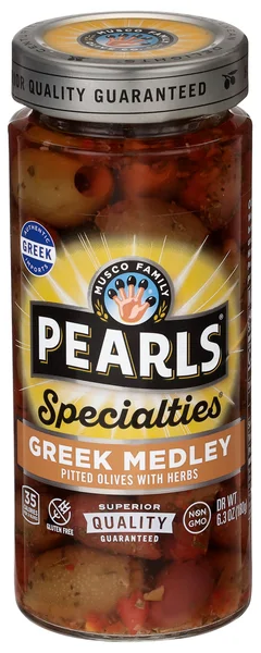 Pearls Specialties Pitted Medley Greek Olives Marinated