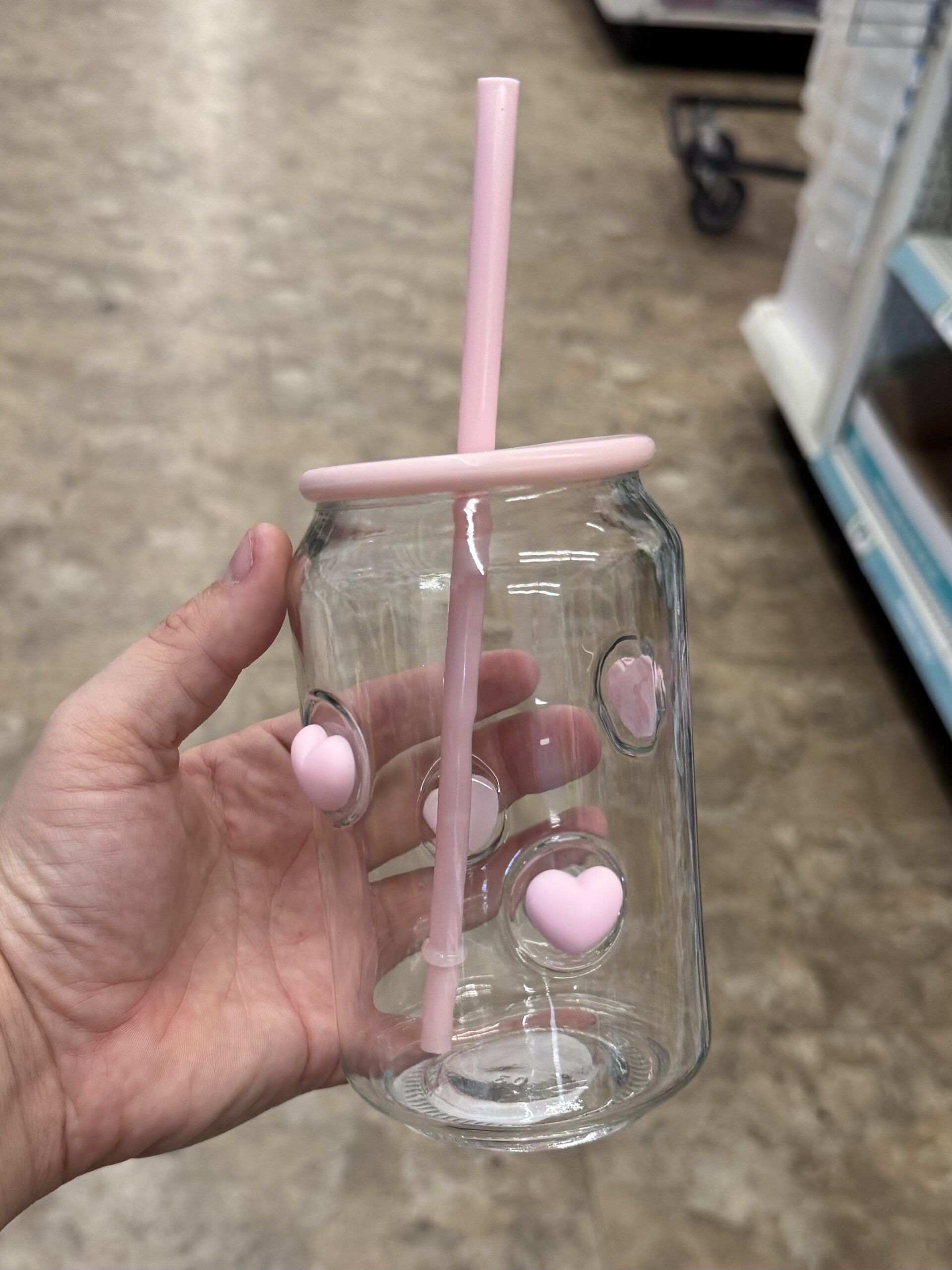 Glass Heart Tumbler - in store